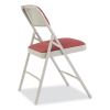 2200 Series Fabric Dual-Hinge Premium Folding Chair, Supports 500lb, Cabernet Seat/Back,Gray Base,4/CT, Ships in 1-3 Bus Days4