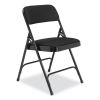 2200 Series Fabric Dual-Hinge Folding Chair, Supports 500 lb, Midnight Black Seat/Back, Black Base,4/CT,Ships in 1-3 Bus Days2