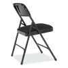 2200 Series Fabric Dual-Hinge Folding Chair, Supports 500 lb, Midnight Black Seat/Back, Black Base,4/CT,Ships in 1-3 Bus Days4