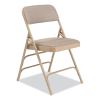 2300 Series Fabric Triple Brace Double Hinge Premium Folding Chair, Supports 500 lb, Cafe Beige, 4/CT, Ships in 1-3 Bus Days2