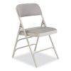 2300 Series Fabric Triple Brace Double Hinge Premium Folding Chair, Supports 500 lb, Greystone, 4/CT, Ships in 1-3 Bus Days2