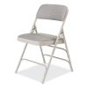 2300 Series Fabric Triple Brace Double Hinge Premium Folding Chair, Supports 500 lb, Greystone, 4/CT, Ships in 1-3 Bus Days3