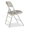 2300 Series Fabric Triple Brace Double Hinge Premium Folding Chair, Supports 500 lb, Greystone, 4/CT, Ships in 1-3 Bus Days4