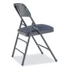 2300 Series Deluxe Fabric Upholstered Triple Brace Folding Chair, Supports 500 lb, Imperial Blue, 4/CT, Ships in 1-3 Bus Days4