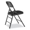 2300 Series Fabric Upholstered Triple Brace Premium Folding Chair, Supports 500lb, Midnight Black, 4/CT,Ships in 1-3 Bus Days4