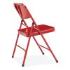 200 Series Premium All-Steel Double Hinge Folding Chair, Supports 500 lb, 17.25" Seat Height, Red, 4/CT,Ships in 1-3 Bus Days4