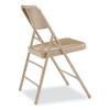 300 Series Deluxe All-Steel Triple Brace Folding Chair, Supports 480 lb, 17.25" Seat Ht, Beige, 4/CT, Ships in 1-3 Bus Days4