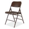 300 Series Deluxe All-Steel Triple Brace Folding Chair, Supports 480 lb, 17.25" Seat Ht, Brown, 4/CT, Ships in 1-3 Bus Days3