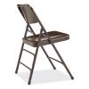 300 Series Deluxe All-Steel Triple Brace Folding Chair, Supports 480 lb, 17.25" Seat Ht, Brown, 4/CT, Ships in 1-3 Bus Days4