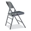 300 Series Deluxe All-Steel Triple Brace Folding Chair, Supports 480 lb, 17.25" Seat Height, Blue, 4/CT,Ships in 1-3 Bus Days4