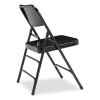 300 Series Deluxe All-Steel Triple Brace Folding Chair, Supports 480 lb, 17.25" Seat Ht, Black, 4/CT, Ships in 1-3 Bus Days4