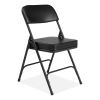 3200 Series 2" Vinyl Upholstered Double Hinge Folding Chair, Supports 300lb, 18.5" Seat Ht, Black, 2/CT,Ships in 1-3 Bus Days2