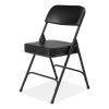 3200 Series 2" Vinyl Upholstered Double Hinge Folding Chair, Supports 300lb, 18.5" Seat Ht, Black, 2/CT,Ships in 1-3 Bus Days3