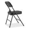 3200 Series 2" Vinyl Upholstered Double Hinge Folding Chair, Supports 300lb, 18.5" Seat Ht, Black, 2/CT,Ships in 1-3 Bus Days4