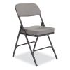 3200 Series Fabric Dual-Hinge Folding Chair, Supports 300 lb, Charcoal Seat/Back, Black Base, 2/CT, Ships in 1-3 Bus Days2