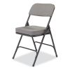 3200 Series Fabric Dual-Hinge Folding Chair, Supports 300 lb, Charcoal Seat/Back, Black Base, 2/CT, Ships in 1-3 Bus Days3