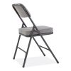 3200 Series Fabric Dual-Hinge Folding Chair, Supports 300 lb, Charcoal Seat/Back, Black Base, 2/CT, Ships in 1-3 Bus Days4