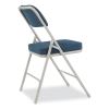 3200 Series Fabric Dual-Hinge Folding Chair, Supports 300 lb, Regal Blue Seat/Back, Gray Base, 2/CT, Ships in 1-3 Bus Days4