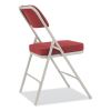 3200 Series Premium Fabric Dual-Hinge Folding Chair, Supports 300lb, Burgundy Seat/Back, Gray Base,2/CT,Ships in 1-3 Bus Days4