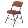 3200 Series Premium Fabric Dual-Hinge Folding Chair, Supports 300 lb, Gold Seat/Back, Brown Base, 2/CT, Ships in 1-3 Bus Days3