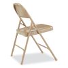 50 Series All-Steel Folding Chair, Supports 500 lb, 16.75" Seat Ht, Beige Seat/Back, Beige Base, 4/CT, Ships in 1-3 Bus Days4