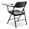 5200 Series Left-Side Tablet-Arm Folding Chair, Supports 480 lb, 17.25" Seat Height, Black, 2/Carton, Ships in 1-3 Bus Days4