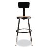 6200 Series 19"-27" Height Adj Heavy-Duty Stool w/Backrest, Supports 500 lb, Masonite Seat/Black Base, Ships in 1-3 Bus Days2