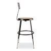 6200 Series 19"-27" Height Adj Heavy-Duty Stool w/Backrest, Supports 500 lb, Masonite Seat/Black Base, Ships in 1-3 Bus Days3