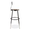 6200 Series 25"-33" Height Adj Heavy Duty Stool With Backrest, Supports 500 lb, Brown Seat, Black Base, Ships in 1-3 Bus Days3