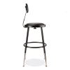 6400 Series Height Adj Heavy Duty Vinyl Steel Stool w/Backrest, Supports 300 lb, 19"-27" Seat Ht, Black,Ships in 1-3 Bus Days4