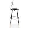 6400 Series Height Adj Heavy Duty Vinyl Steel Stool w/Backrest, Supports 300 lb, 25"-33" Seat Ht, Black,Ships in 1-3 Bus Days3