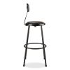 6400 Series Heavy Duty Vinyl Padded Stool w/Backrest, Supports 300lb, 30" Seat Ht, Black Seat/Back/Base,Ships in 1-3 Bus Days3