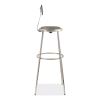 6400 Series Height Adjustable Heavy Duty Padded Stool w/Backrest, Supports 300lb, 32"-39" Seat Ht, Gray,Ships in 1-3 Bus Days2