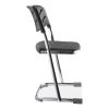 6600 Series Elephant Z-Stool With Backrest, Supports 500 lb, 18" Seat Ht, Black Seat/Back, Chrome Frame,Ships in 1-3 Bus Days2