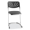 6600 Series Elephant Z-Stool With Backrest, Supports 500 lb, 18" Seat Ht, Black Seat/Back, Chrome Frame,Ships in 1-3 Bus Days3