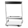 6600 Series Elephant Z-Stool, Backless, Supports Up to 500lb, 22" Seat Height, Black Seat, Chrome Frame,Ships in 1-3 Bus Days2