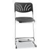 6600 Series Elephant Z-Stool With Backrest, Supports 500 lb, 22" Seat Ht, Black Seat/Back, Chrome Frame,Ships in 1-3 Bus Days2