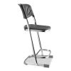 6600 Series Elephant Z-Stool With Backrest, Supports 500 lb, 22" Seat Ht, Black Seat/Back, Chrome Frame,Ships in 1-3 Bus Days3