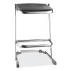 6600 Series Elephant Z-Stool, Backless, Supports Up to 500lb, 24" Seat Height, Black Seat, Chrome Frame,Ships in 1-3 Bus Days2