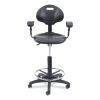 6700 Series Polyurethane Adj Height Task Chair w/Arms, Supports 300lb, 22"-32" Seat Ht, Black Seat/Base,Ships in 1-3 Bus Days2