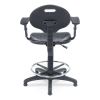 6700 Series Polyurethane Adj Height Task Chair w/Arms, Supports 300lb, 22"-32" Seat Ht, Black Seat/Base,Ships in 1-3 Bus Days3