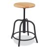 6800 Series Height Adj Wood Seat Swivel Stool, Supports 300 lb, 19"-25" Seat Ht, Maple Seat/Black Base, Ships in 1-3 Bus Days2