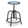 6800 Series Height Adj Metal Seat Stool, Supports 300 lb, 18" to 24" Seat Ht, Blueberry Seat/Black Base,Ships in 1-3 Bus Days2