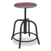 6800 Series Height Adj Metal Seat Stool, Supports 300 lb, 18"-24" Seat Ht, Burgundy Seat, Black Base, Ships in 1-3 Bus Days2