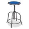 6800 Series Height Adj Metal Seat Stool, Supports 300 lb, 18"-24" Seat Ht, Persian Blue Seat/Gray Base, Ships in 1-3 Bus Days2