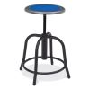 6800 Series Height Adj Metal Seat Stool, Supports 300 lb, 18"-24" Seat Ht, Persian Blue Seat/Black Base,Ships in 1-3 Bus Days2