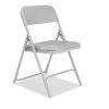 800 Series Premium Plastic Folding Chair, Supports 500 lb, 18" Seat Ht, Gray Seat/Back, Gray Base, 4/CT,Ships in 1-3 Bus Days2