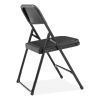 800 Series Plastic Folding Chair, Supports 500lb, 18" Seat Height, Black Seat/Back, Black Base, 4/CT, Ships in 1-3 Bus Days4