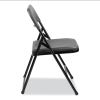 800 Series Plastic Folding Chair, Supports 500 lb, 18" Seat Ht, Charcoal Seat/Back, Black Base, 4/CT, Ships in 1-3 Bus Days4