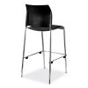 Cafetorium Bar Height Stool, Padded Seat/Back, Supports 500lb, 31" Seat Ht, Black Seat/Back,Chrome Base,Ships in 1-3 Bus Days2